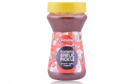 Vasana Tomata Garlic Pickle   Plastic Jar  1000 grams